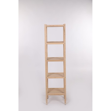 Regał Łazienkowy ▪ 5 Półek ▪ Bukowy ▪ 38x38x152 cm