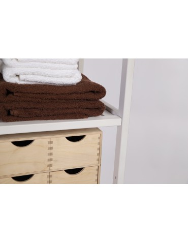 Regały do łazienki - Regał Łazienkowy TARNI ~ 6 Półek ~ Bukowy / Biały - product 4