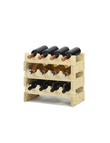 Regał Modułowy - 3 Leżnie po 4 butelki - RW10_04x03