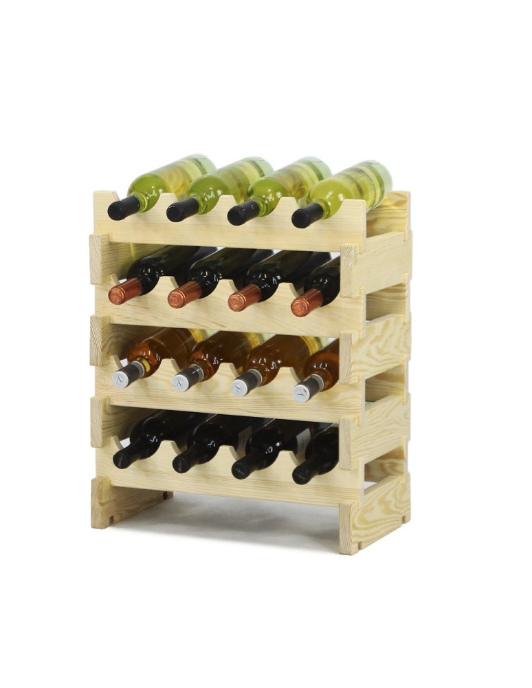 Seria RW-10 - Regał Modułowy - 4 Leżnie po 4 butelki - RW10_04x04 - produkt MODO24.PL 1