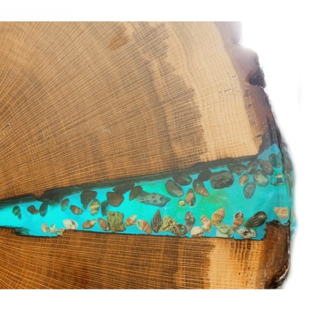 Stolik / Blat Żywiczny  ⭖ Fosforyzujący ⭖ Sea at Night ⭖ 70x6 cm☛