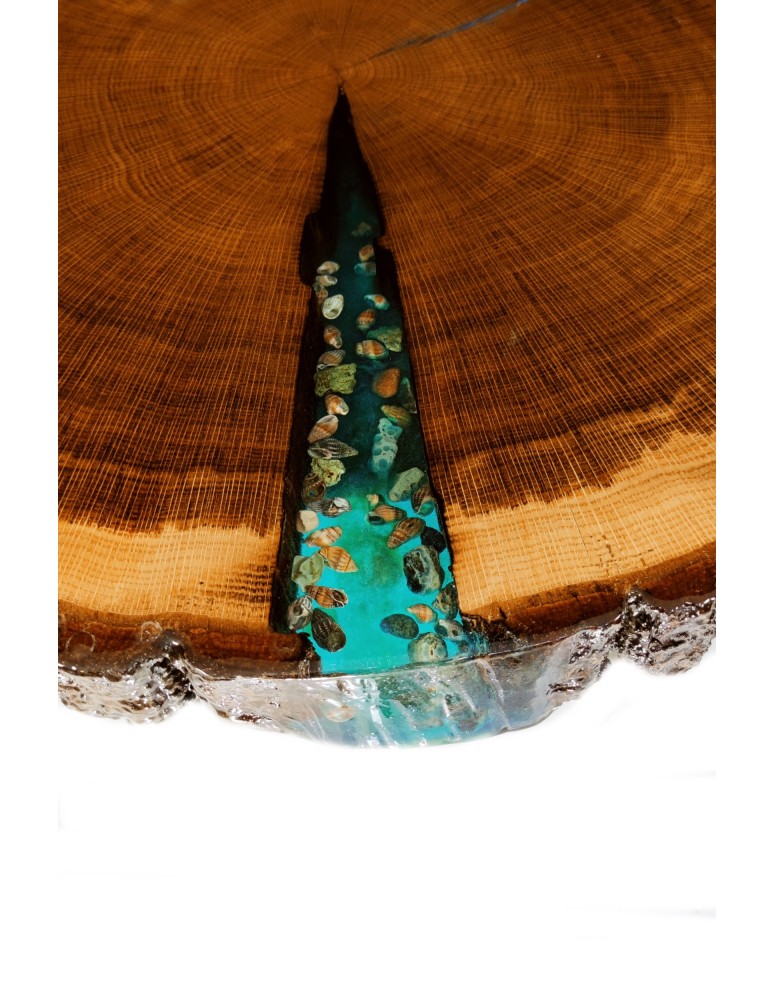 Stoły Marki Wood&Resin - Stolik lub Blat ~ Sea at Night ~ Wood & Resin ~ Unikat 084111 - product MODO24.PL 12
