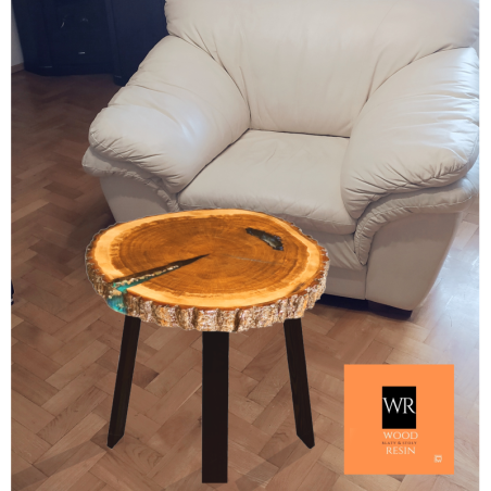 Stolik / Blat Żywiczny  ⭖ Fosforyzujący ⭖ Sea at Night ⭖ 70x6 cm☛