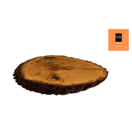 Dębowy Blat ⭖ Mr. Oak ⭖ Wood & Resin ⭖ Unikat ⭖ 42-61x6 cm
