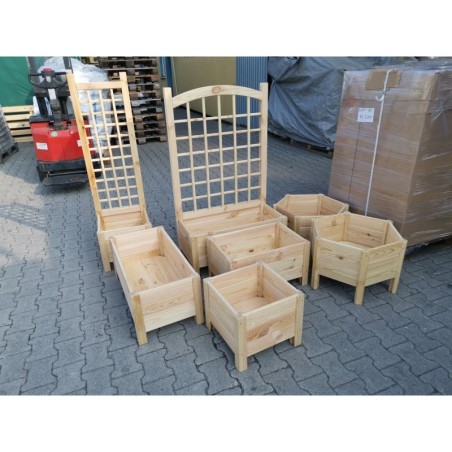 Drewniana Donica ~ 60x40x34 cm ~ Sosnowa/ Surowa ~ Na Nóżkach