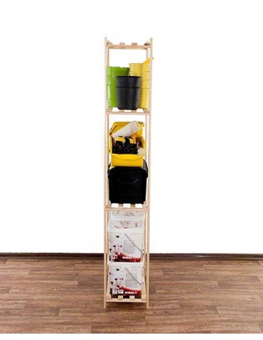 regały serii RA - Regał drewniany RA-4K-80 brązowy - product 5