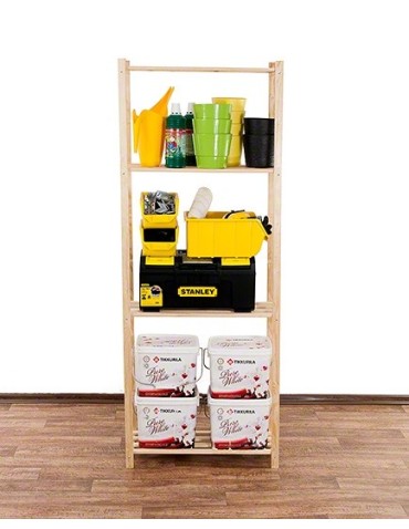 regały serii RA - Regał drewniany RA-4K-80 brązowy - product 6