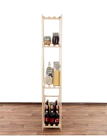 regały serii RA - Regał drewniany RA-4K-80 brązowy - product 9