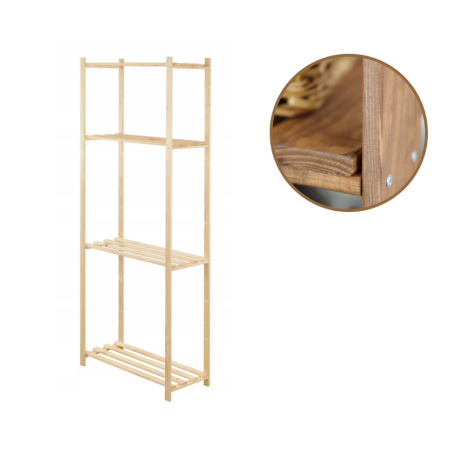 Regał drewniany RA-4K-80 brązowy