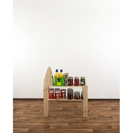 Regał drewniany modułowy z półką ażurową  Maxi 2L