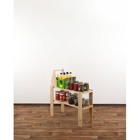 Regał drewniany modułowy z półką ażurową  Maxi 2L