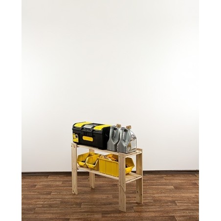 Regał drewniany modułowy z półką ażurową  Maxi 2L