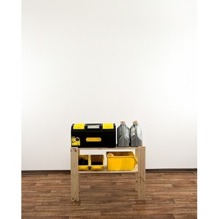 Regał drewniany modułowy z półką ażurową  Maxi 2L