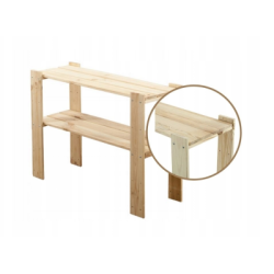 Regał drewniany modułowy z półką ażurową  Maxi 2L