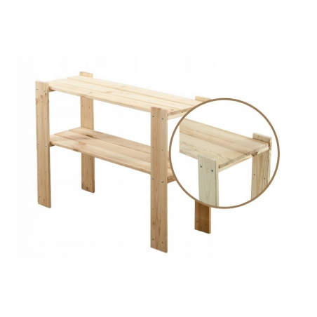 Regał drewniany modułowy z półką ażurową  Maxi 2L