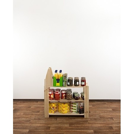 Regał drewniany do spiżarni Maxi 2L+ trzypiętrowy