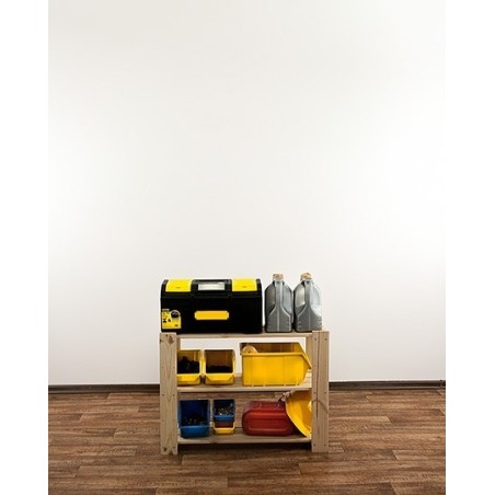 Regał drewniany do spiżarni Maxi 2L+ trzypiętrowy