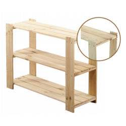 Regał drewniany do spiżarni Maxi 2L+ trzypiętrowy