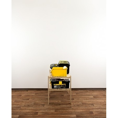 Regał drewniany do warsztatu z półką ażurową  Maxi 2M