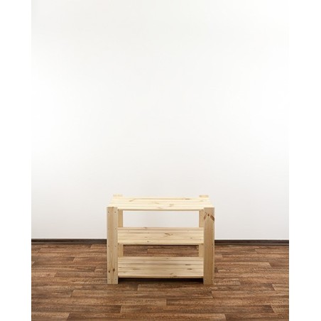 Regał drewniany do piwnicy z półką ażurową  Maxi 2M+