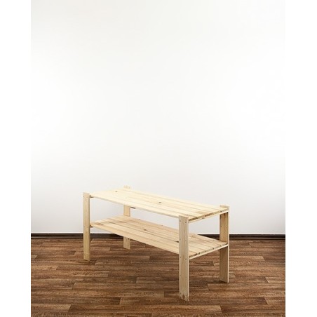 Regał drewniany do spiżarni z półką ażurową Maxi 2N