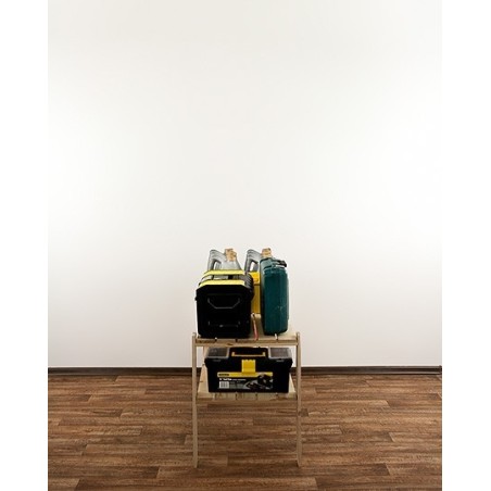 Regał drewniany do spiżarni z półką ażurową Maxi 2N