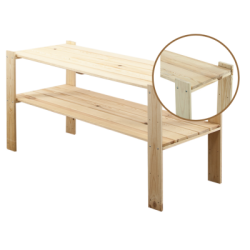 Regał drewniany do spiżarni z półką ażurową Maxi 2N