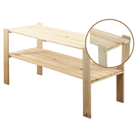 Regał drewniany do spiżarni z półką ażurową Maxi 2N