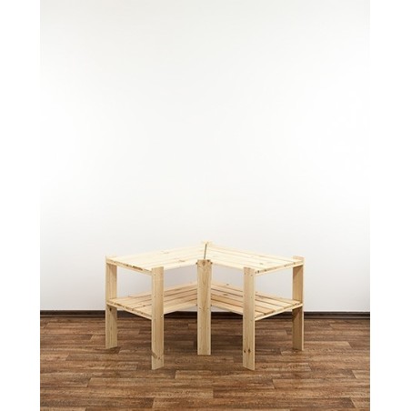 Regał drewniany do spiżarni z półką ażurową Maxi 2W