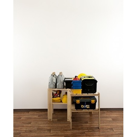 Regał drewniany do spiżarni z półką ażurową Maxi 2W