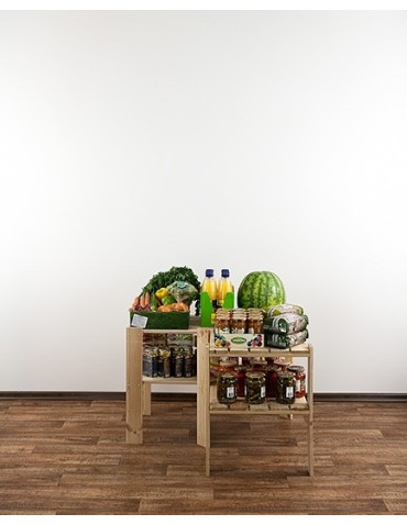 seria MAXI - Regał drewniany do spiżarni z półką ażurową Maxi 2W - product 7