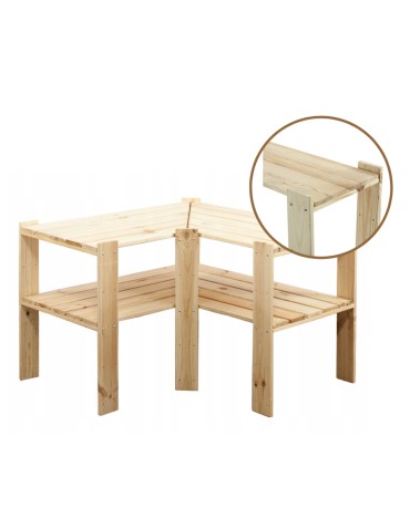 Regał drewniany do spiżarni z półką ażurową Maxi 2W