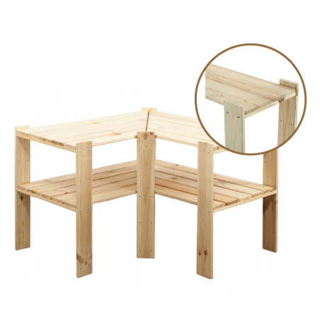 Regał drewniany do spiżarni z półką ażurową Maxi 2W