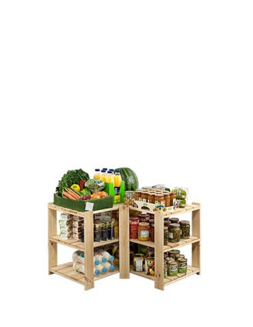 Regał drewniany do zabudowy z półką ażurową  Maxi 2W+ - product 2