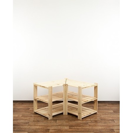 Regał drewniany do zabudowy z półką ażurową  Maxi 2W+