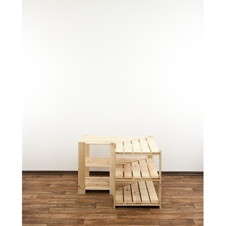 Regał drewniany do zabudowy z półką ażurową  Maxi 2W+