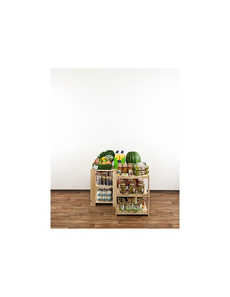 seria MAXI - Regał drewniany do zabudowy z półką ażurową  Maxi 2W+ - product MODO24.PL 6