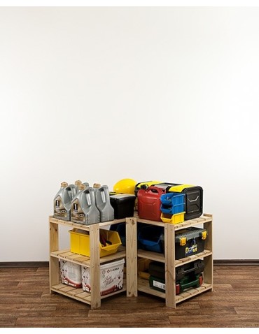 seria MAXI - Regał drewniany do zabudowy z półką ażurową  Maxi 2W+ - product 7