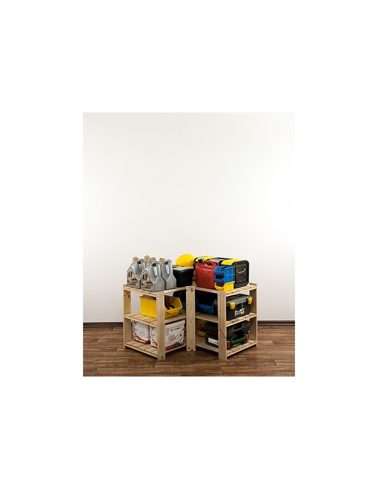 seria MAXI - Regał drewniany do zabudowy z półką ażurową  Maxi 2W+ - product MODO24.PL 7