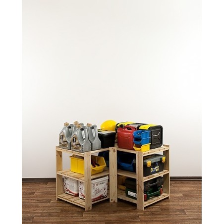 Regał drewniany do zabudowy z półką ażurową  Maxi 2W+