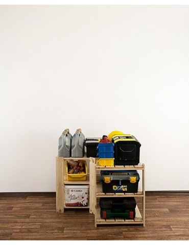 seria MAXI - Regał drewniany do zabudowy z półką ażurową  Maxi 2W+ - product 8