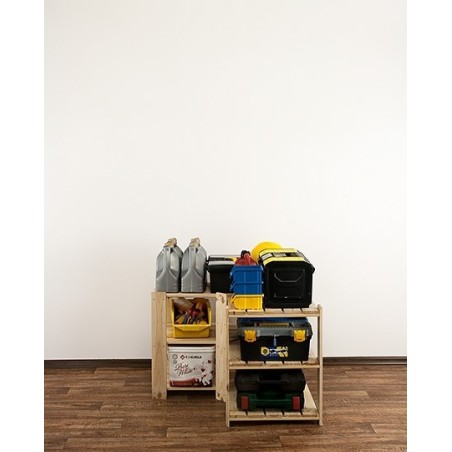 Regał drewniany do zabudowy z półką ażurową  Maxi 2W+