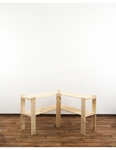 seria MAXI - Regał drewniany do piwnicy z półką ażurową Maxi 2Z - product 2