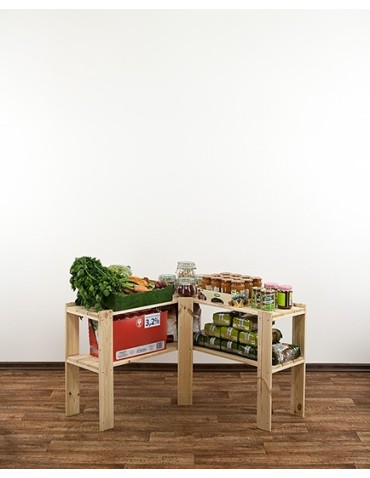 seria MAXI - Regał drewniany do piwnicy z półką ażurową Maxi 2Z - product 6