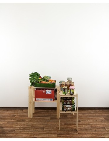 seria MAXI - Regał drewniany do piwnicy z półką ażurową Maxi 2Z - product 8