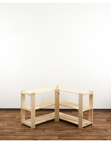 seria MAXI - Regał drewniany modułowy z półką ażurową Maxi 2Z+ - product 2