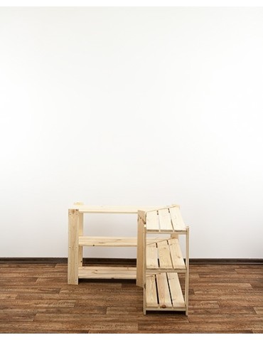 seria MAXI - Regał drewniany modułowy z półką ażurową Maxi 2Z+ - product 3