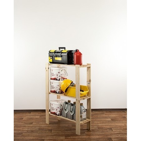 Regał drewniany do zabudowy z półką ażurową  Maxi 3L