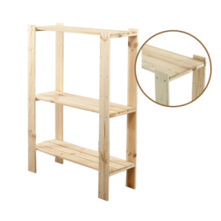 Regał drewniany do zabudowy z półką ażurową  Maxi 3L