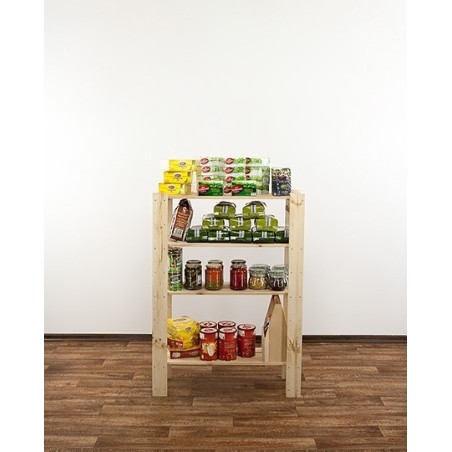 Regał drewniany do warsztatu Maxi 3L+ z ażurowymi półkami